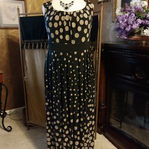 Black & Taupe Polka Dot Dress Size 1X